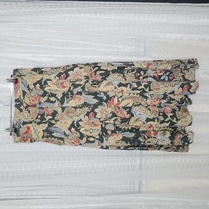 Vintage 90's Lizwear Floral & Paisley Pleated Maxi Skirt W/ Pockets Sz10